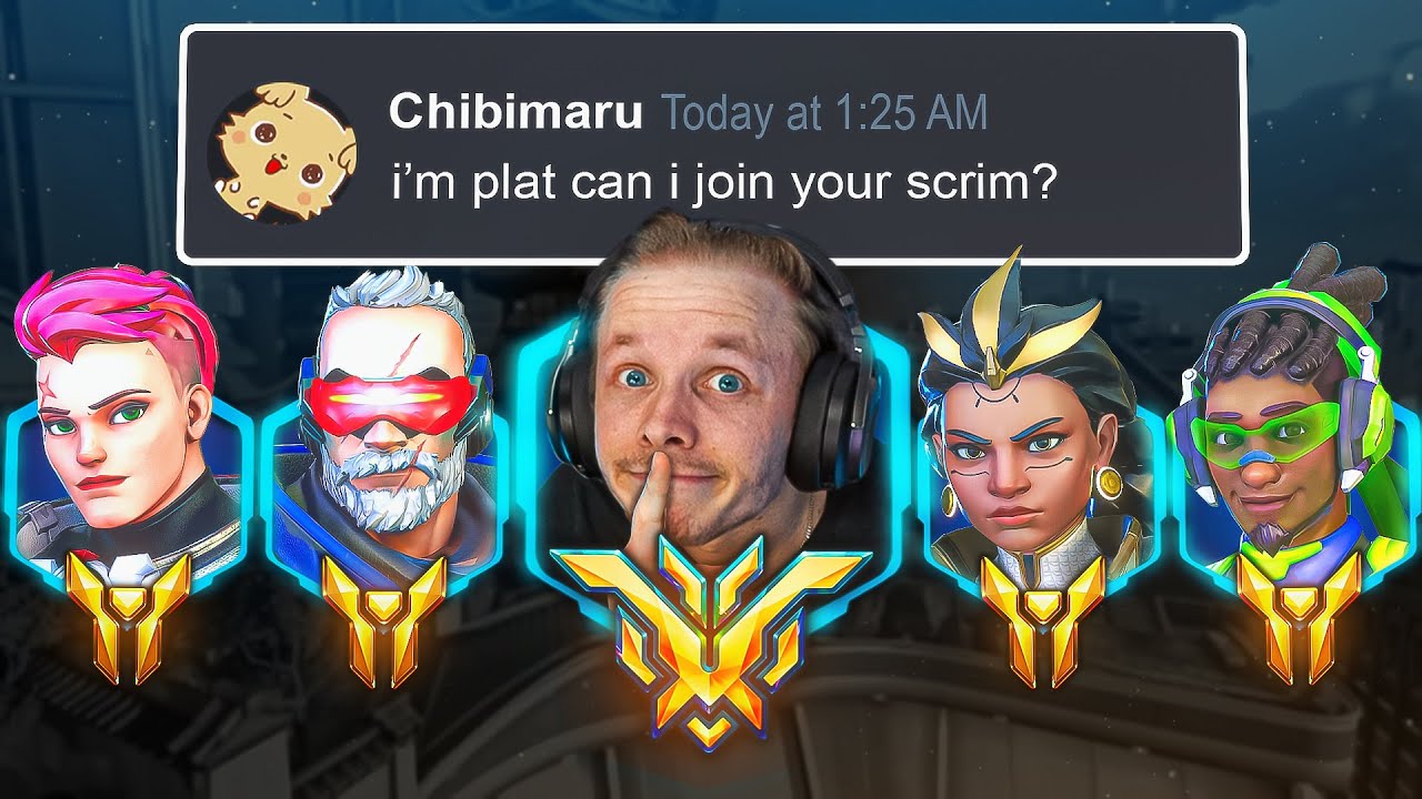 I Secretly SMURFED in a GOLD Scrim in Overwatch 2 (THEY HAD NO IDEA!)
