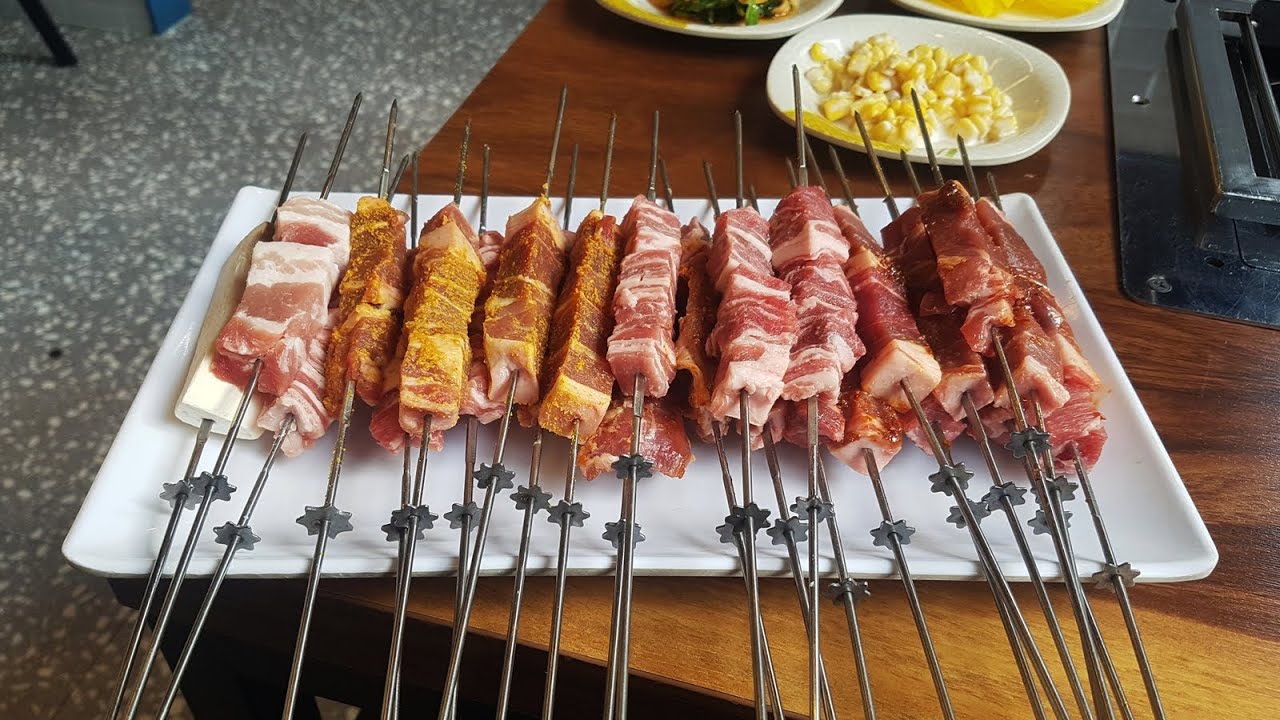 [부천시청역 뷔페]  놀러와무한리필양꼬치 - 삼겹살도 있는 양꼬치 무한리필 뷔페 / 양꼬치