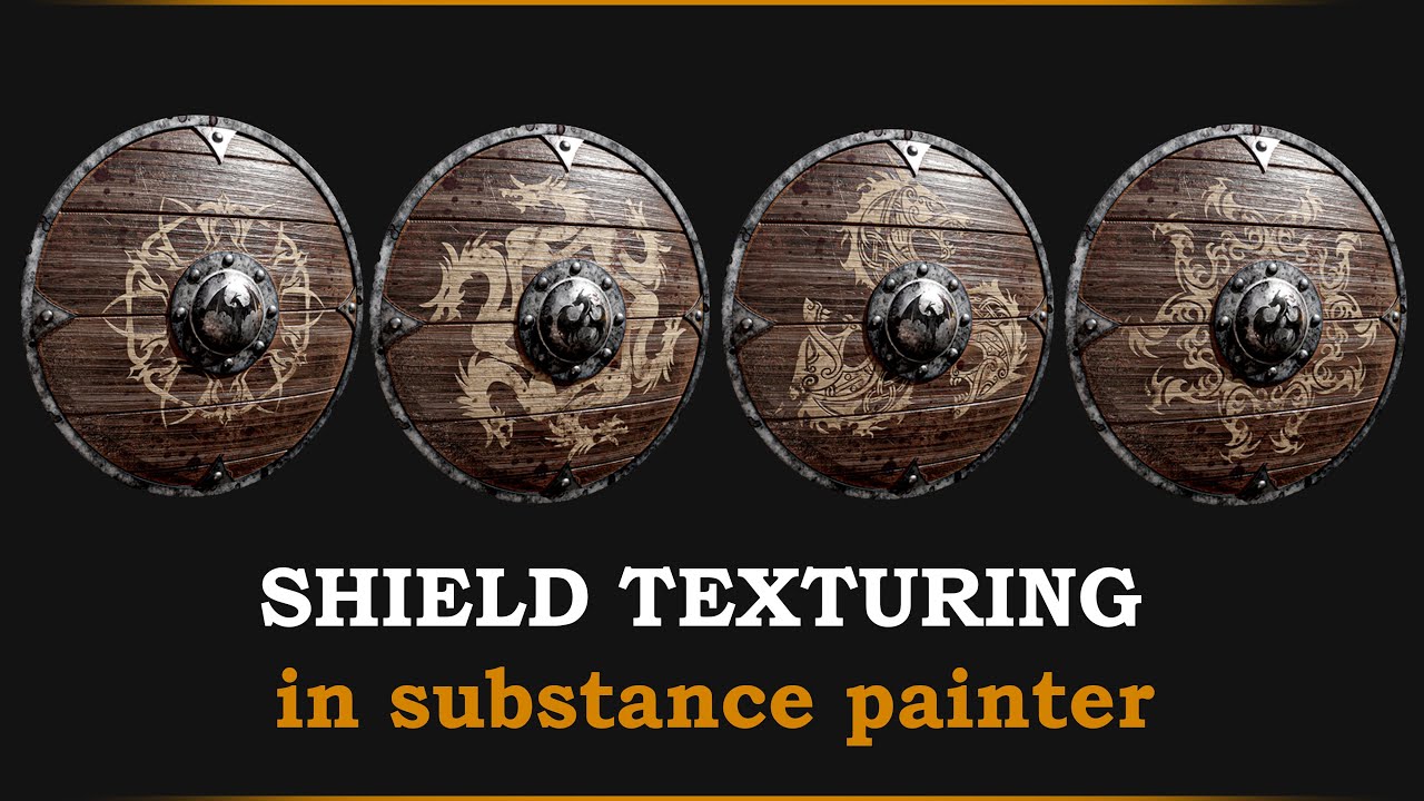 Shield Texturing in substance painter