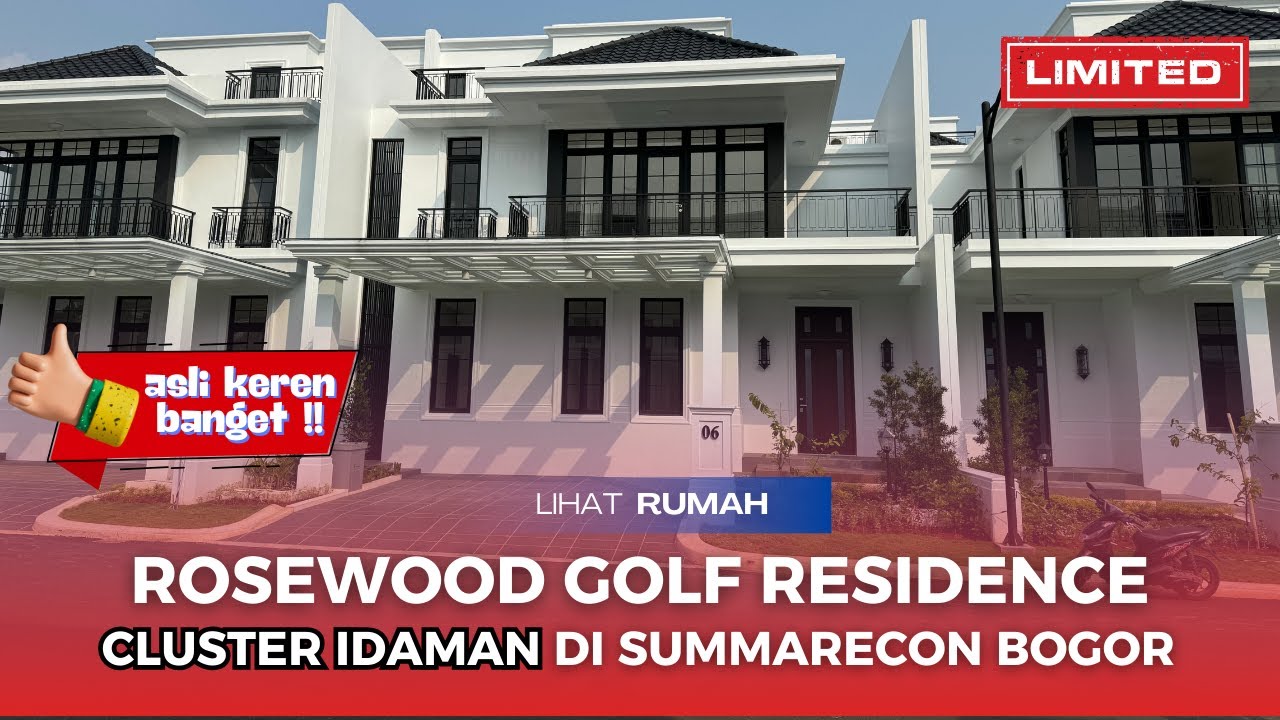 RUMAH GOLF ASLI ‼️ | Summarecon Bogor | Cluster Rosewood | Type W | Ukuran 12x18 | 2024