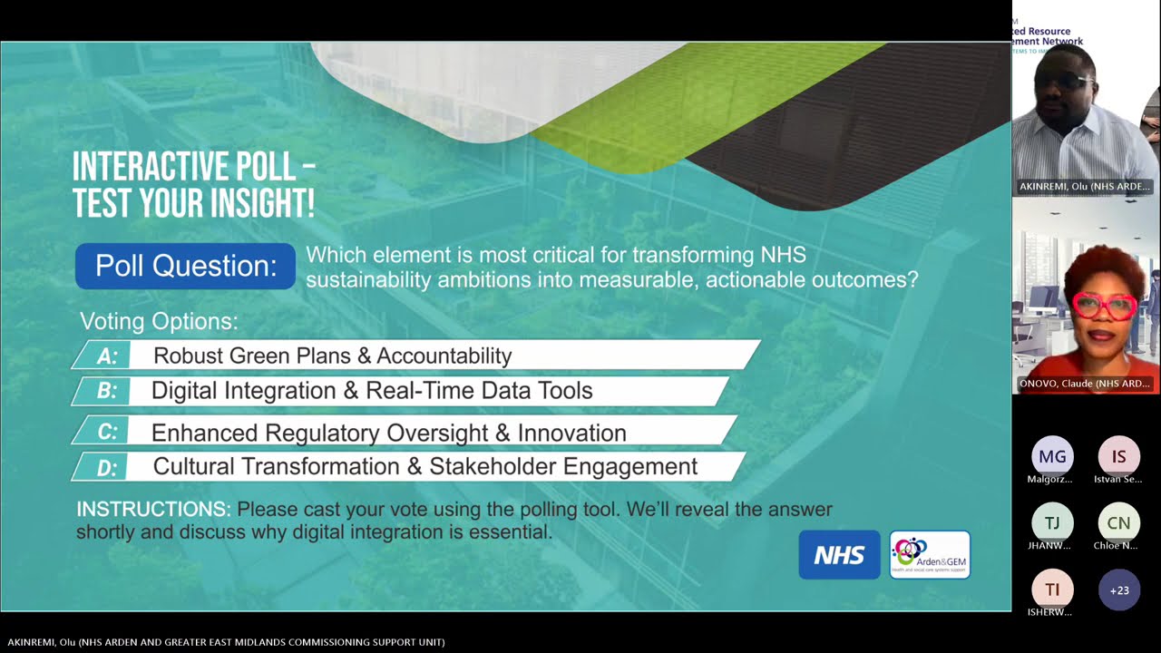Sustainability Planning: NHS Net Zero Compliance, Reporting & Assurance (4 Mar 2025)
