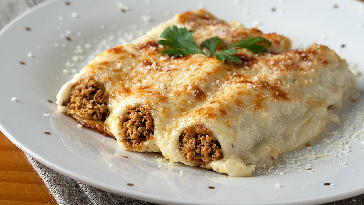 Si te encantan los CANELONES esta receta te va gustar - Relleno de carne ORIGINAL