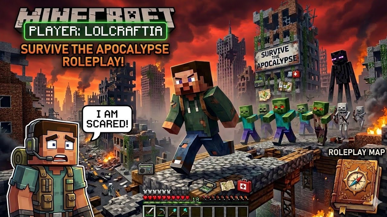 Playing In A Apocalypse City In Minecraft Survival 😱