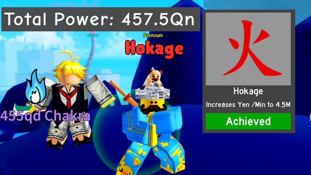 Unlocked Hokage Class After 170 Hours! Reached 300Qn Total Power - Anime Fighting Simulator Roblox