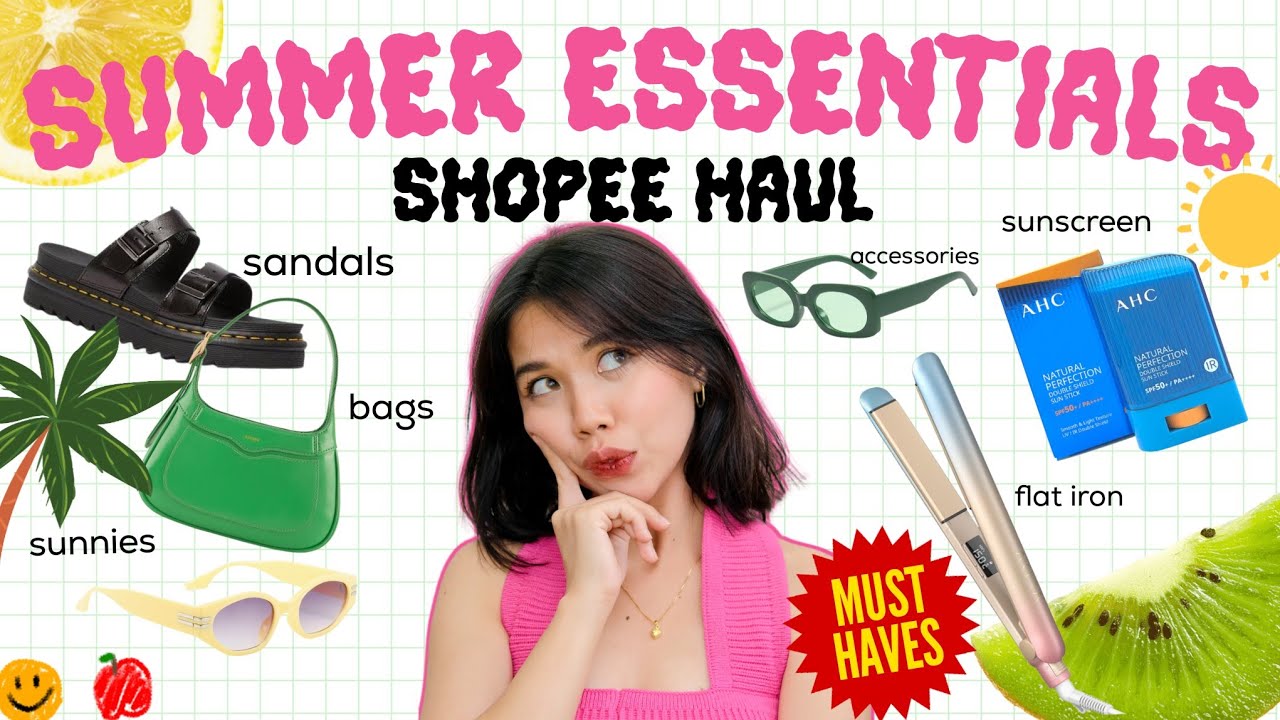 SHOPEE: SUMMER ESSENTIALS PT. 1 (skincare, bags, sandals, makeups, accessories)