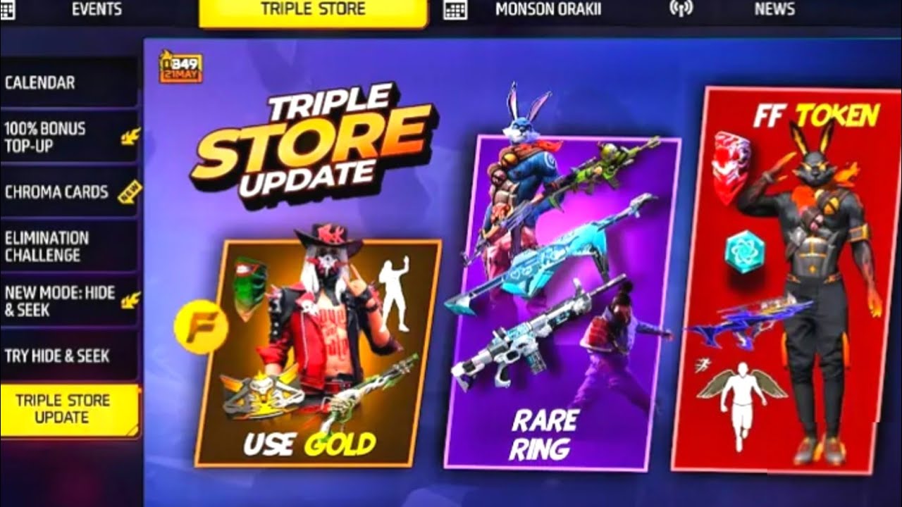 Gold Store Update, Store Update Free Fire 😮💥| 😍 Free fire Golden Criminal