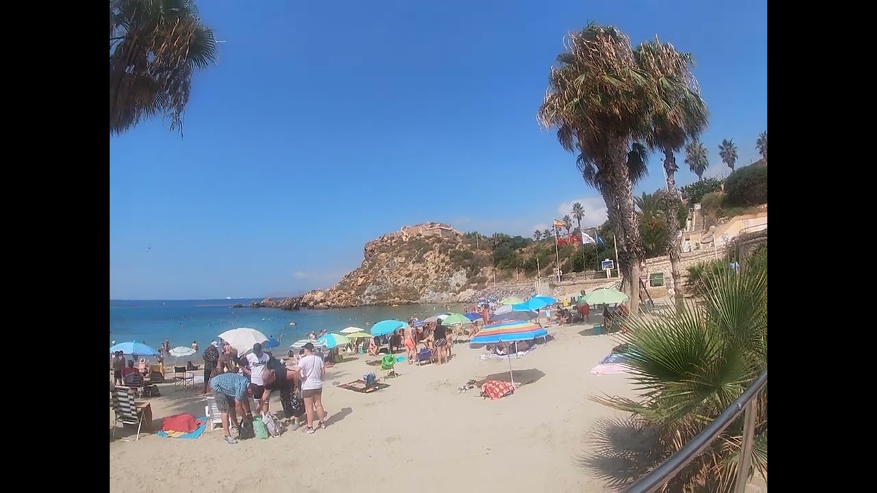 La playa cartagenera de Cala Cortina Espana Costa Calida