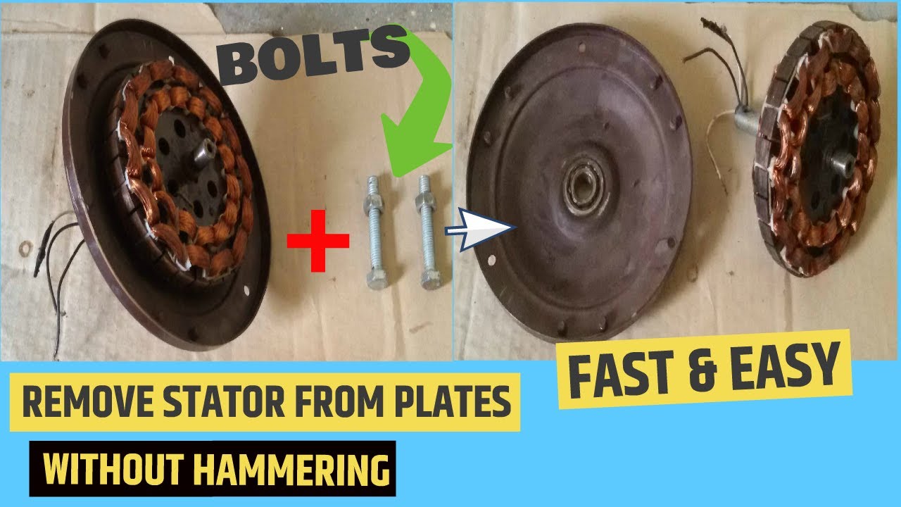 How to open ceiling fan armature from its plates without hammering ??