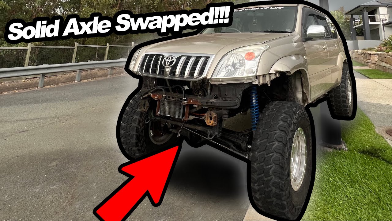 SOLID AXLE SWAPPING my Toyota PRADO in 10 Minutes!!