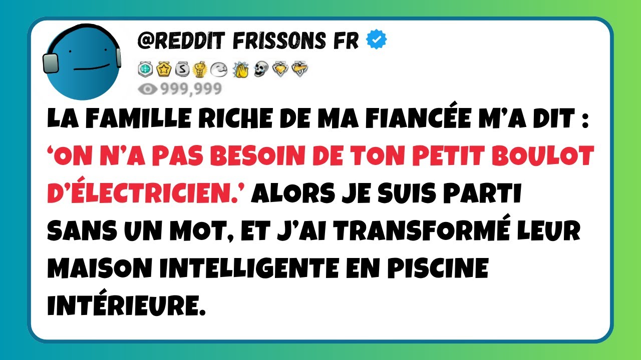 LA FAMILLE RICHE DE MA FIANCÉE M’A DIT : ‘ON N’A PAS BESOIN DE TON PETIT BOULOT D’ÉLECTRICIEN.’...