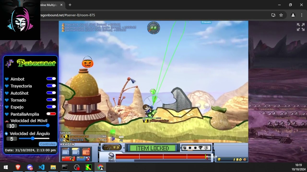 aimbot dragonbound sin extencion indetectable TESTING | Pacmanbot