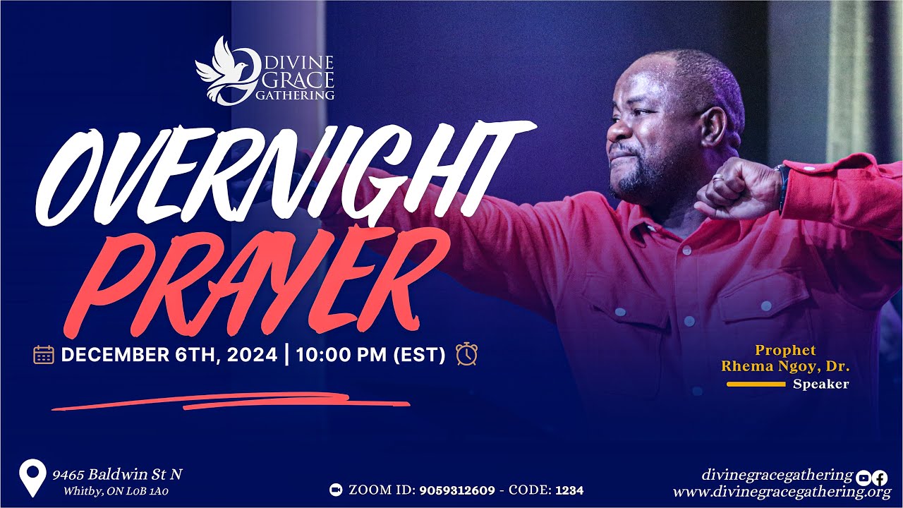 Overnight Prayer, December 6th, 2024 | AND THE WIND CEASED | Prophet Rhema Ngoy, Dr.