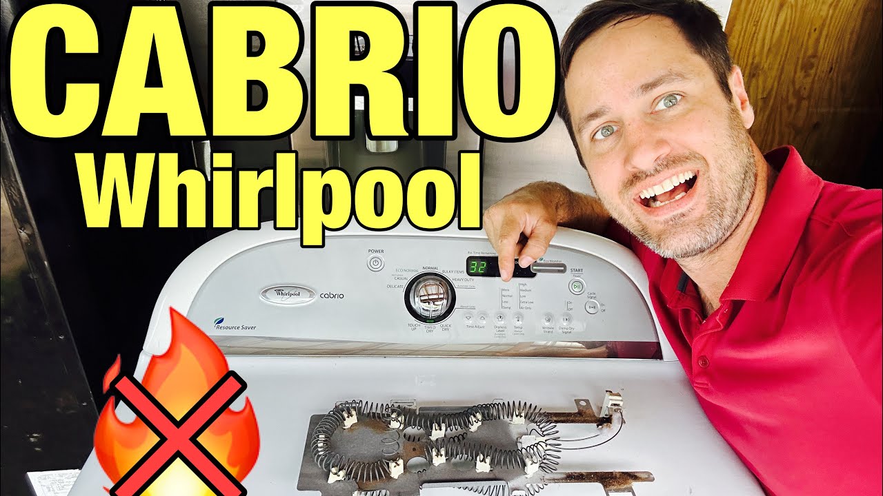 Why This WHIRLPOOL CABRIO Dryer Isn’t Heating | Quick Element 8544771 Fix & CLEANOUT | WED7300XW0