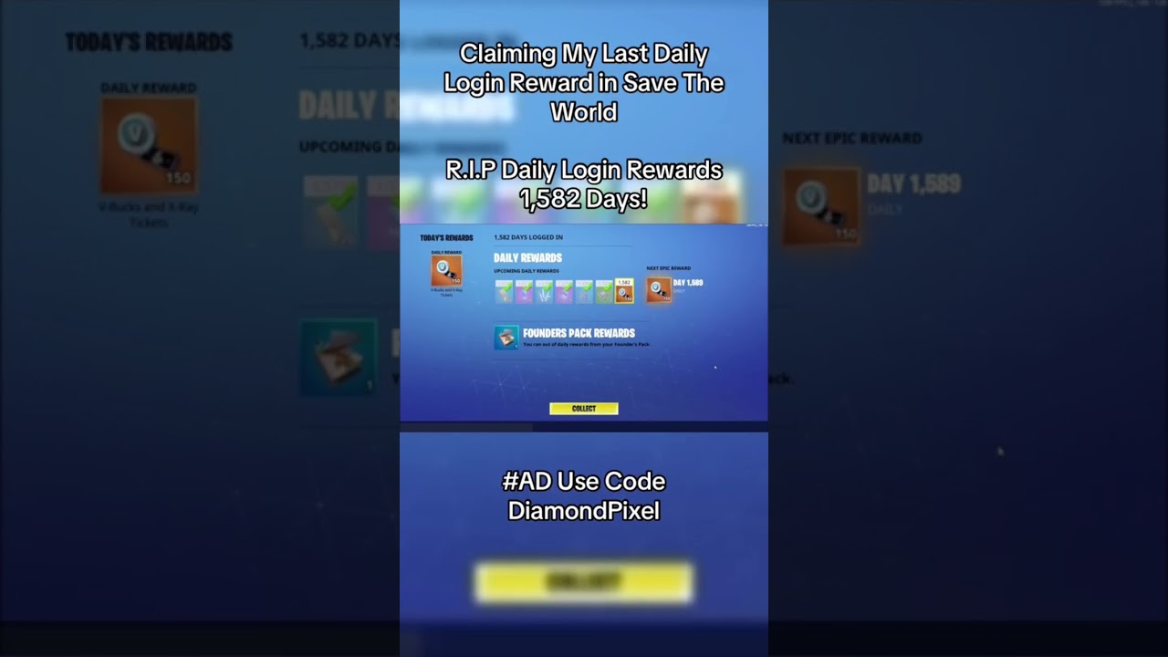 Claiming My Last Daily Login Reward in Save The World #shorts