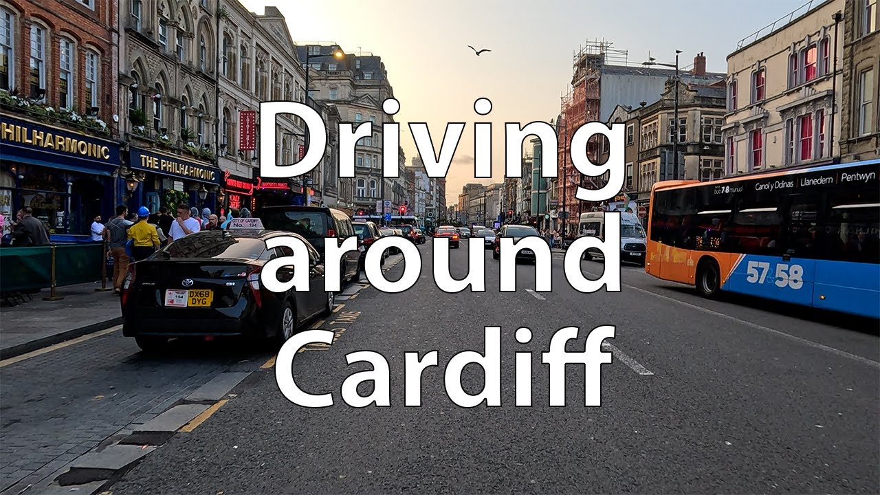 [4K] Driving around Cardiff (UK)