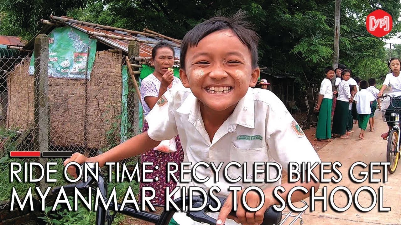 Ride on time: Recycled bikes get Myanmar kids to school