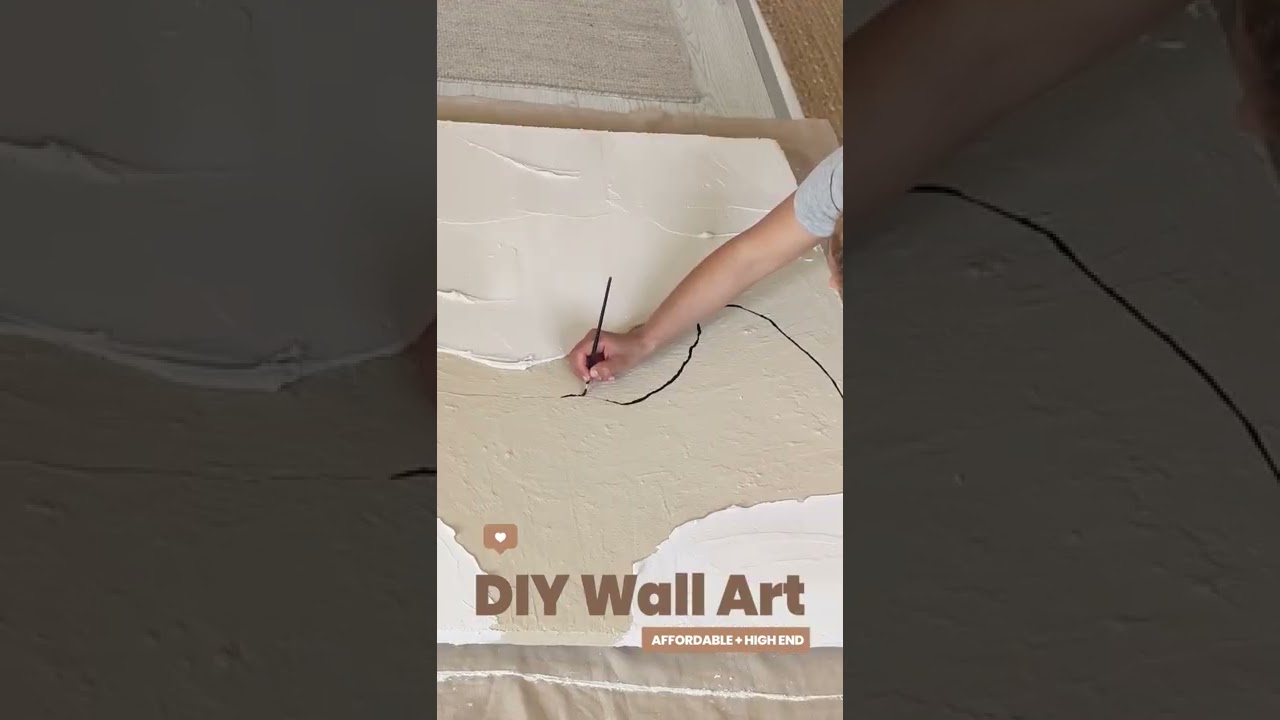 large canvas wall art DIY 💁🏼&zwj;♀️ easy + affordable #wallart #diywallart #diyart #decor #moderndecor