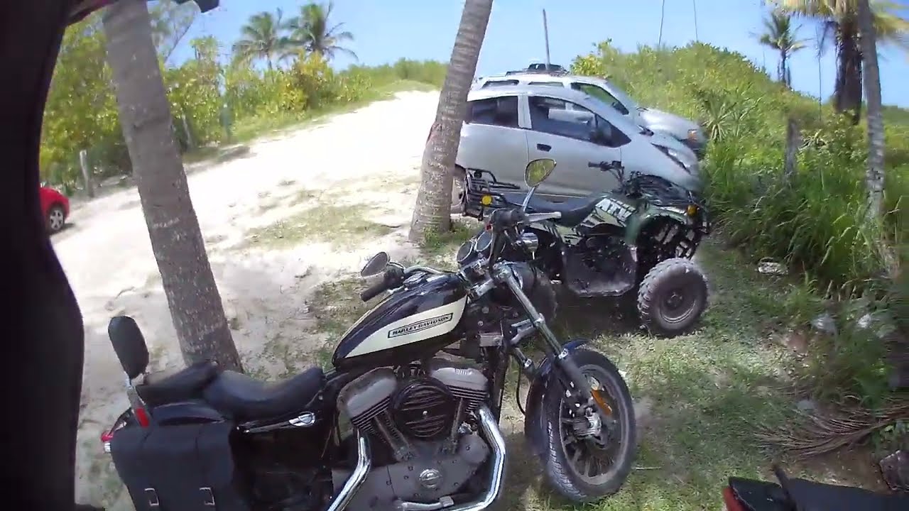Caída en moto, Sportster al suelo.