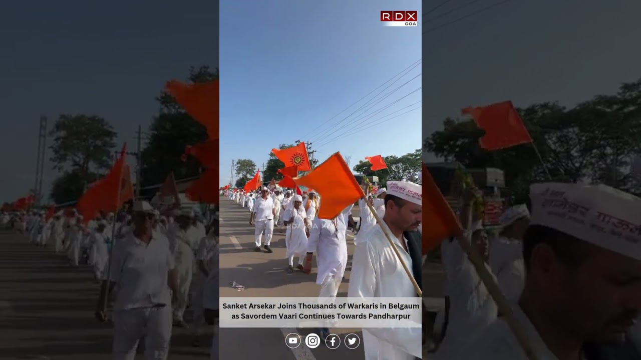 Sanket Arsekar Joins Thousands of Warkaris in Belgaum as Savordem Vaari Continues Towards Pandharpur