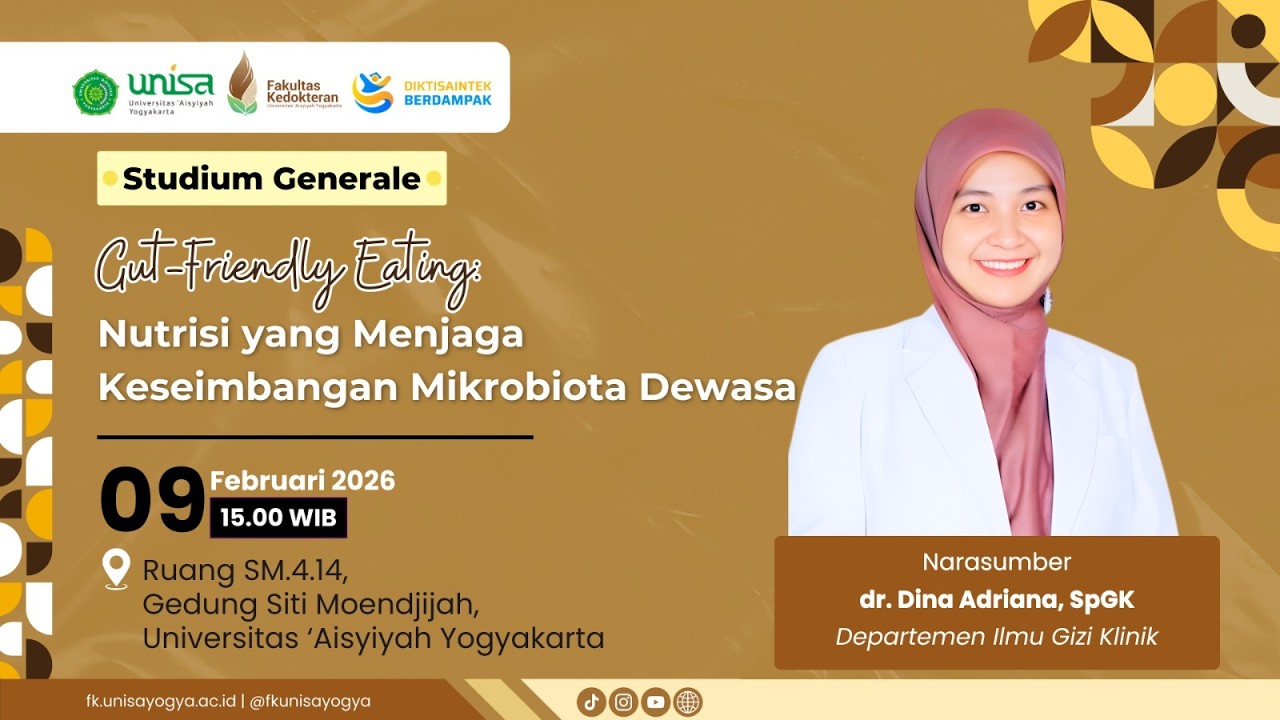 Gut-Friendly Eating : Nutrisi yang Menjaga Keseimbangan Mikrobiota Dewasa-  dr. Dina Adriana, SpGK