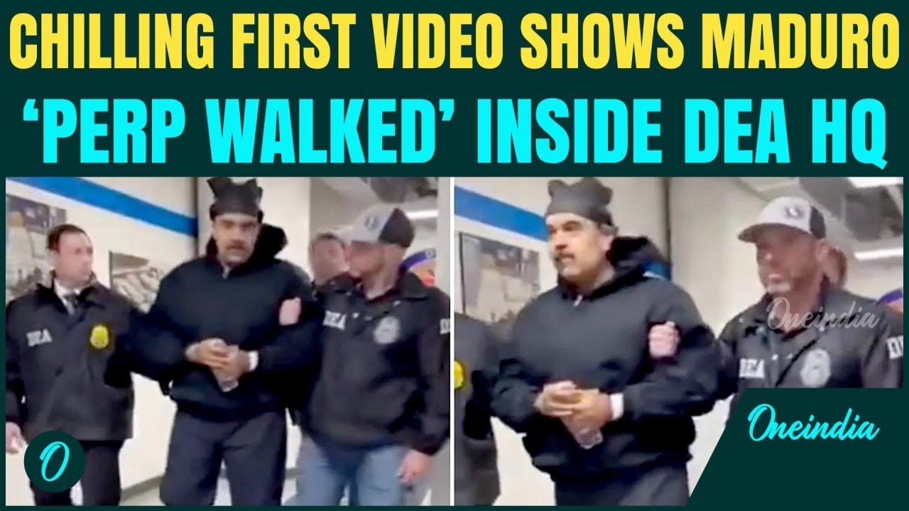 FIRST Video of Maduro HANDCUFFED on US Soil; Maduro &lsquo;Perp Walked&rsquo; Inside DEA HQ After U.S Capture