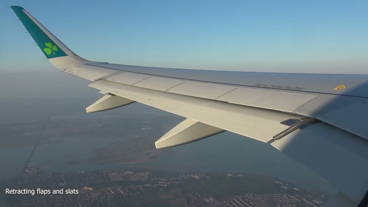 [4K] Aer Lingus flight EI610 Dublin - Amsterdam Schiphol 19-03-2025