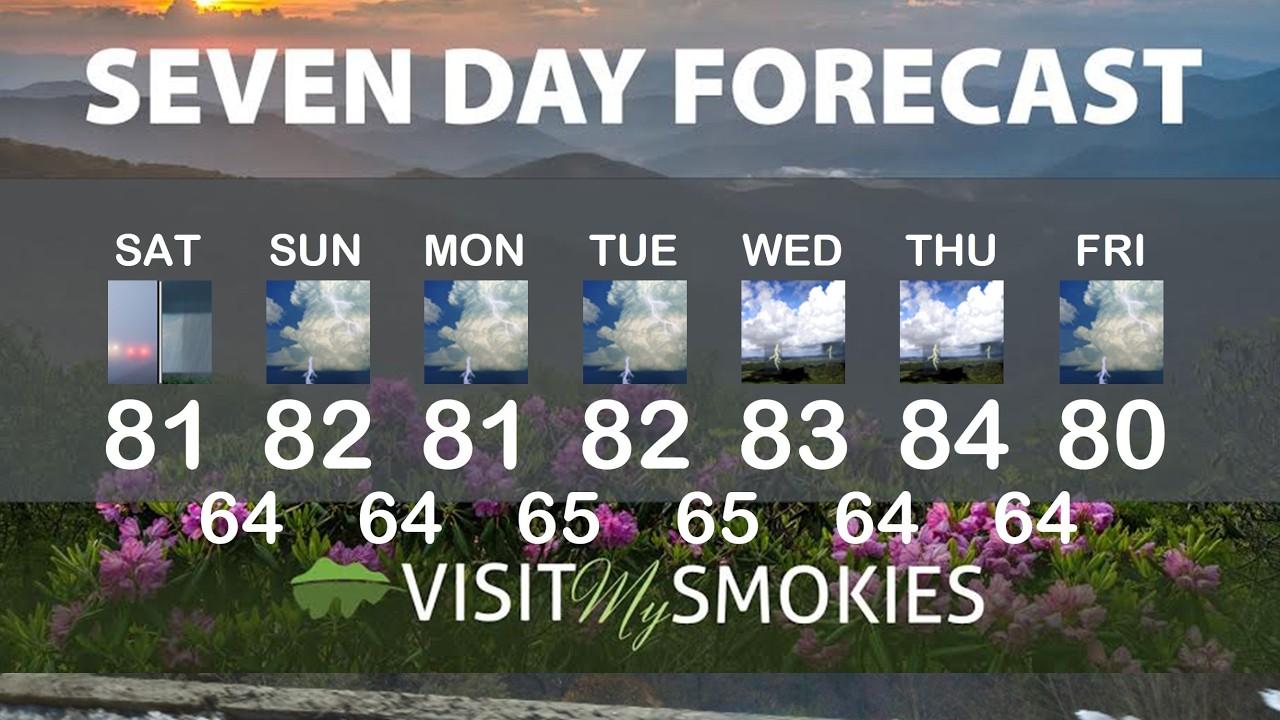 Gatlinburg and Pigeon Forge Weather for Weekend of May 22 2026.