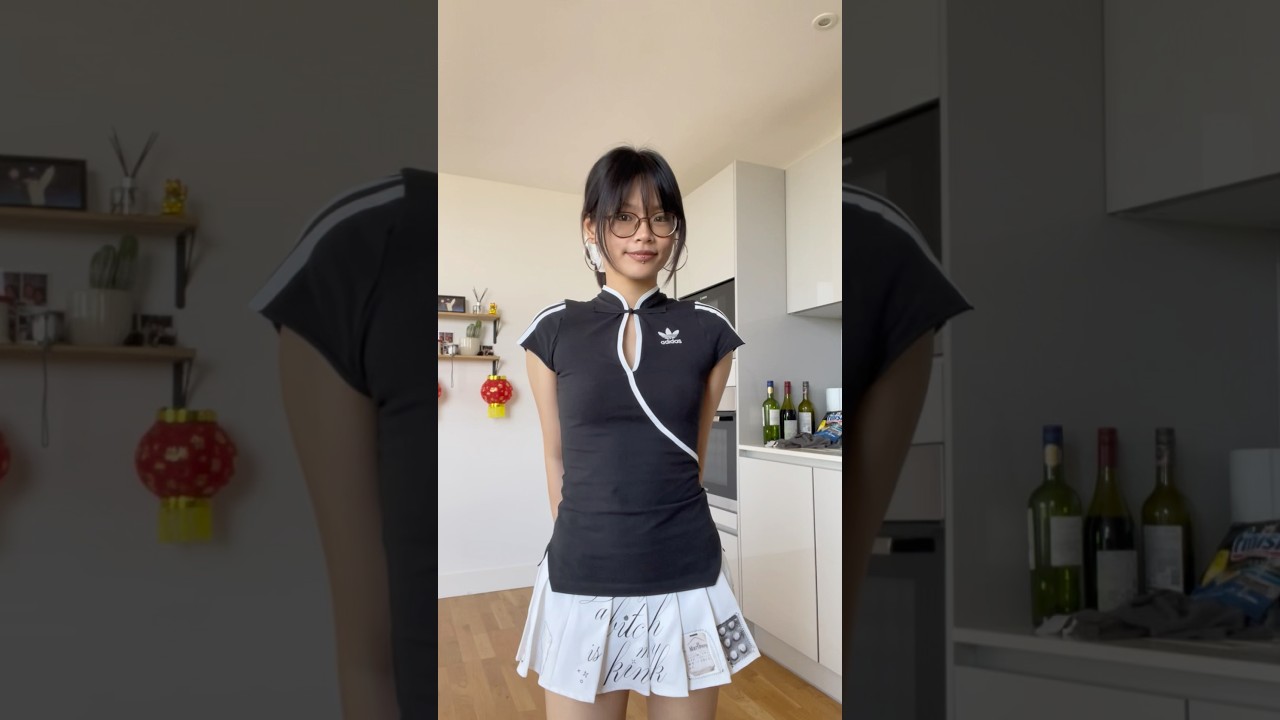 Upcycle my adidas sweatshirt into alt Chinese qipao top 