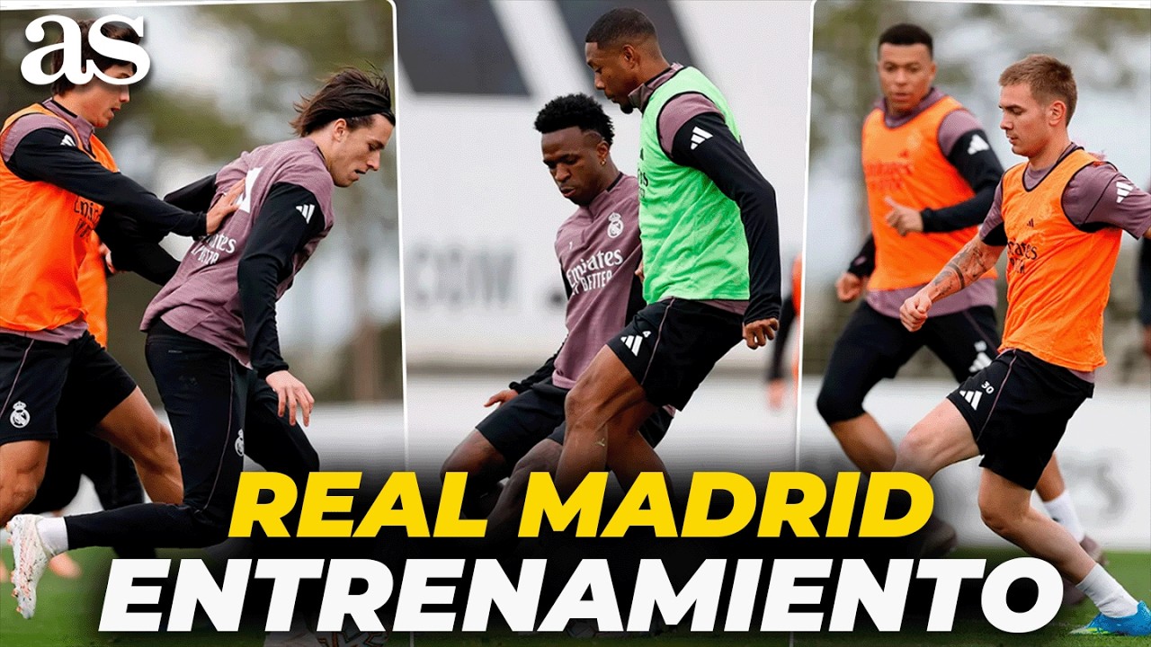 ENTRENAMIENTO completo hoy REAL MADRID previo al DERBI | REAL MADRID - ATL&Eacute;TICO DE MADRID