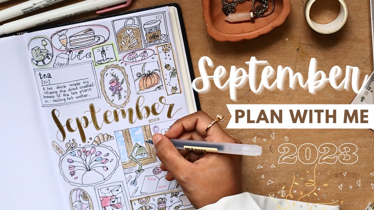 PLAN WITH ME  | SEPTEMBER 2023 BULLET JOURNAL SETUP 🍁☕🍂
