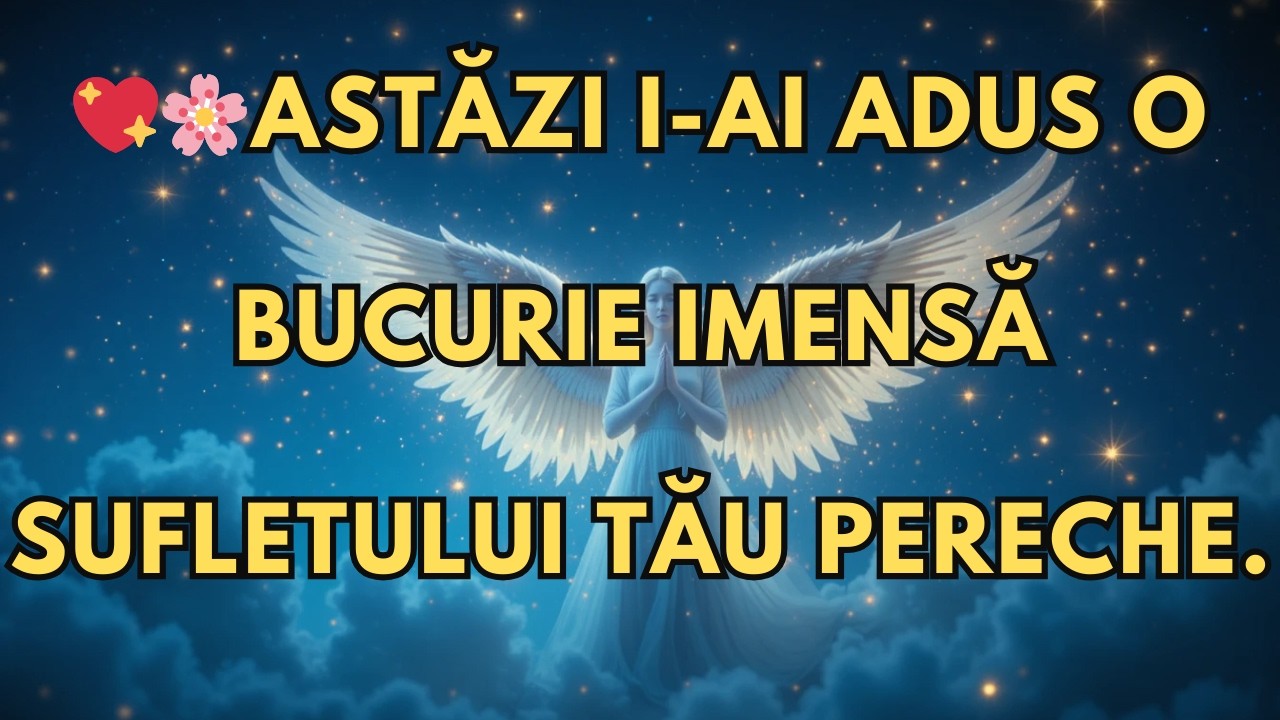 ASTĂZI I AI ADUS O BUCURIE IMENSĂ SUFLETULUI TĂU PERECHE