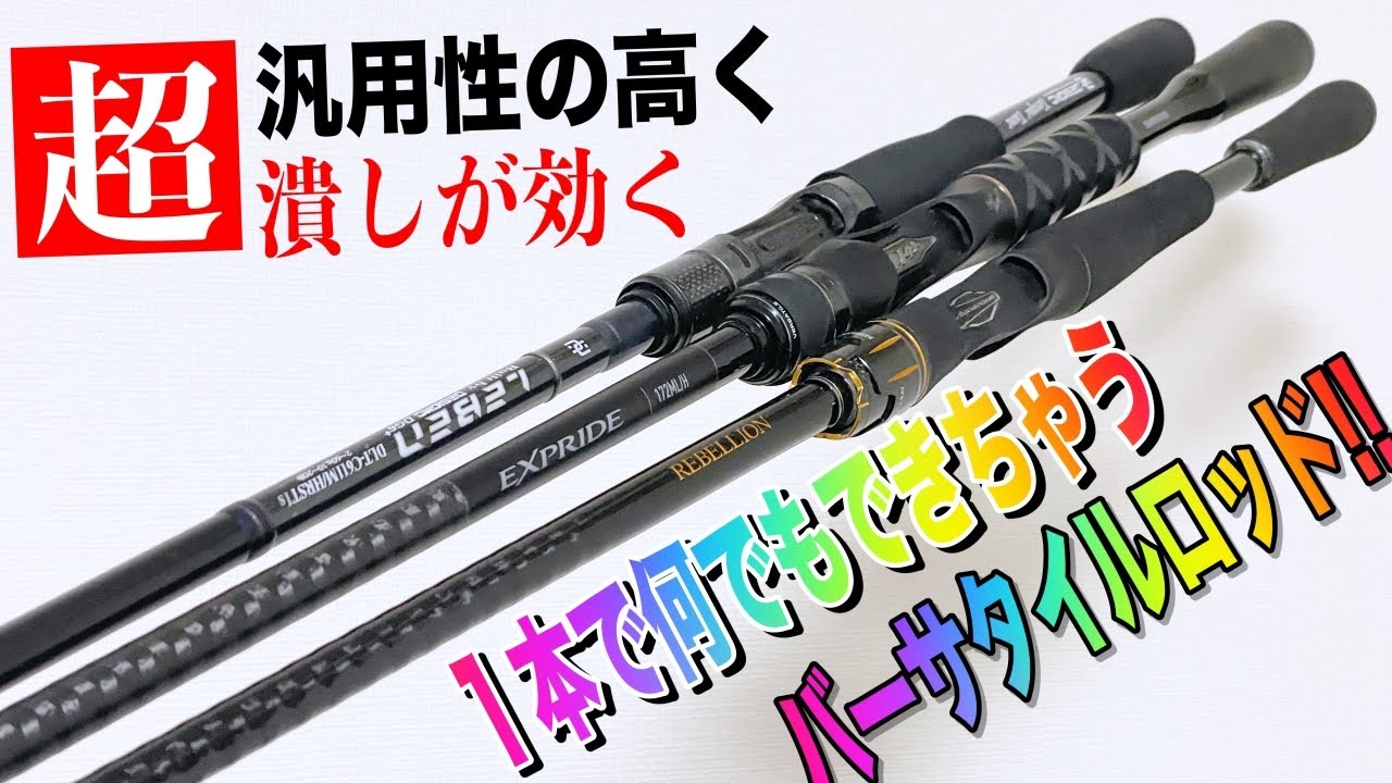 【超オススメ】１本あればかなり幅広く使える汎用性の高いバーサタイルロッド３選！