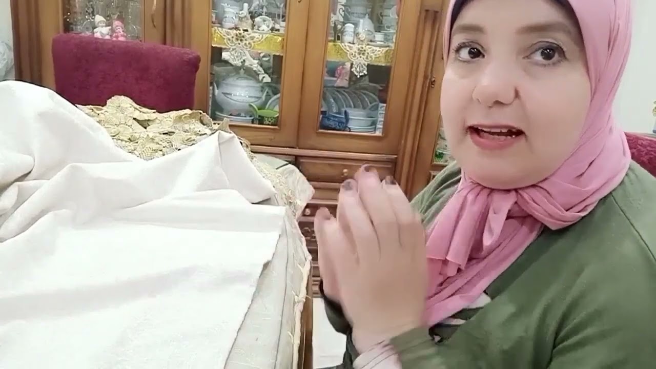 طريقه عمل مفرش سفره هاند ميد