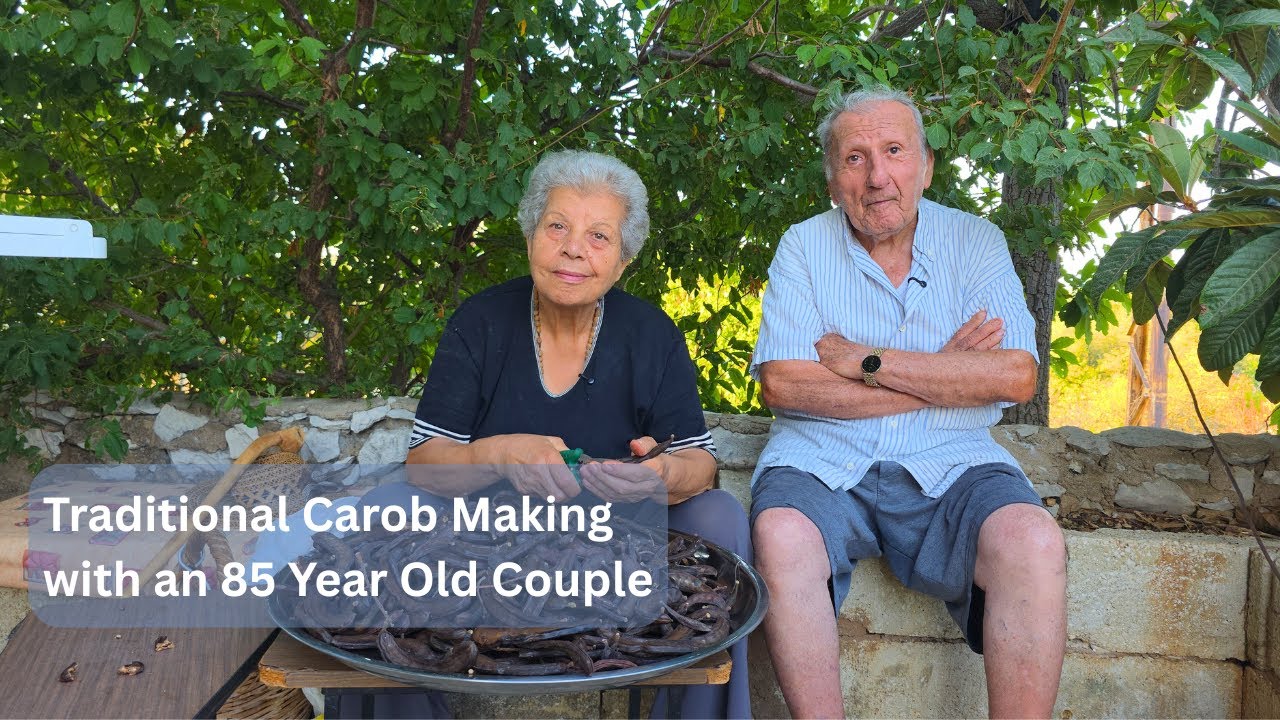 Carob Harvest in Lebanon with 85 years old couple الخروب اللبناني: تراث يمتد عبر الأجيال