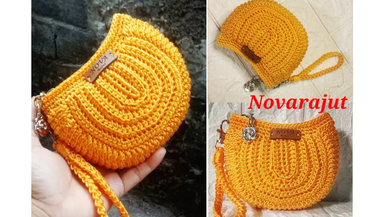 crochet II tutorial membuat dompet koin model terbaru /coin purse(crochet wallet)