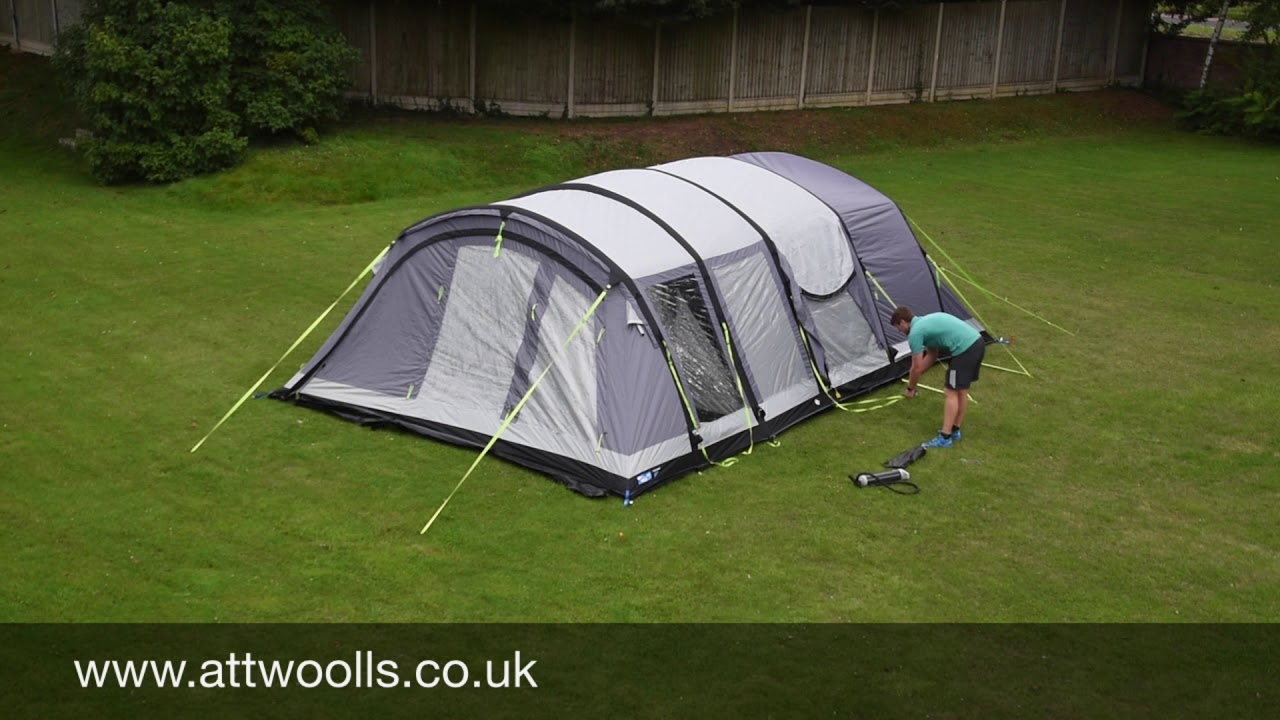 Kampa Bergen 4/6 Air Pro Pitching & Packing Video (Real Time)