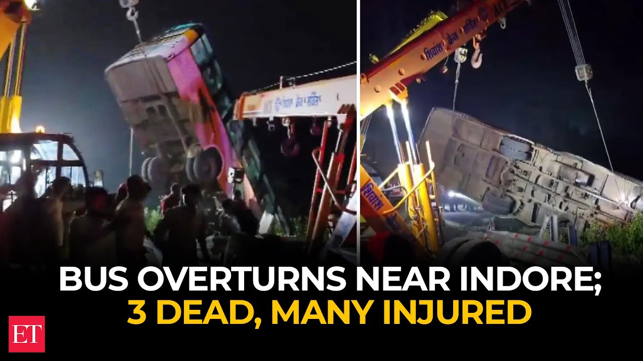Bus plunges into gorge in Indore; 3 killed & several injured; CM Mohan Yadav extends supports