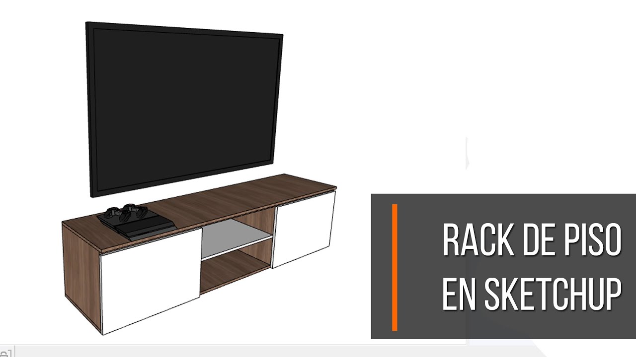 ✅ Como diseñar un rack de piso para TV de hasta 60