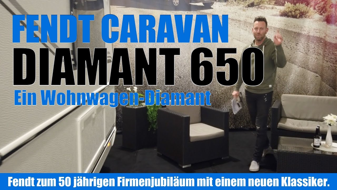NEU Wohnwagen FENDT Diamant 650 SG. Modell 2021. 50 Jahre. Der Luxus Tandemachser.