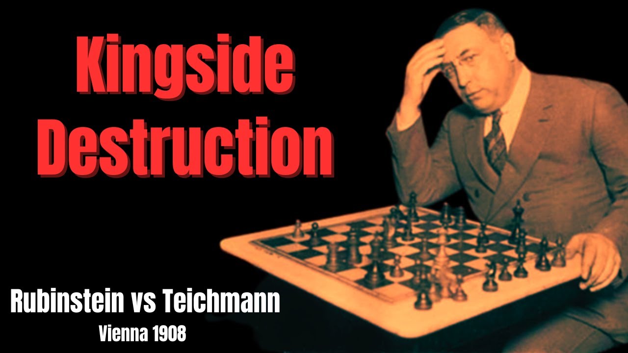 Attacking Strategy: Pawn Storm and Sacrifice. Rubinstein vs Teichmann 1908