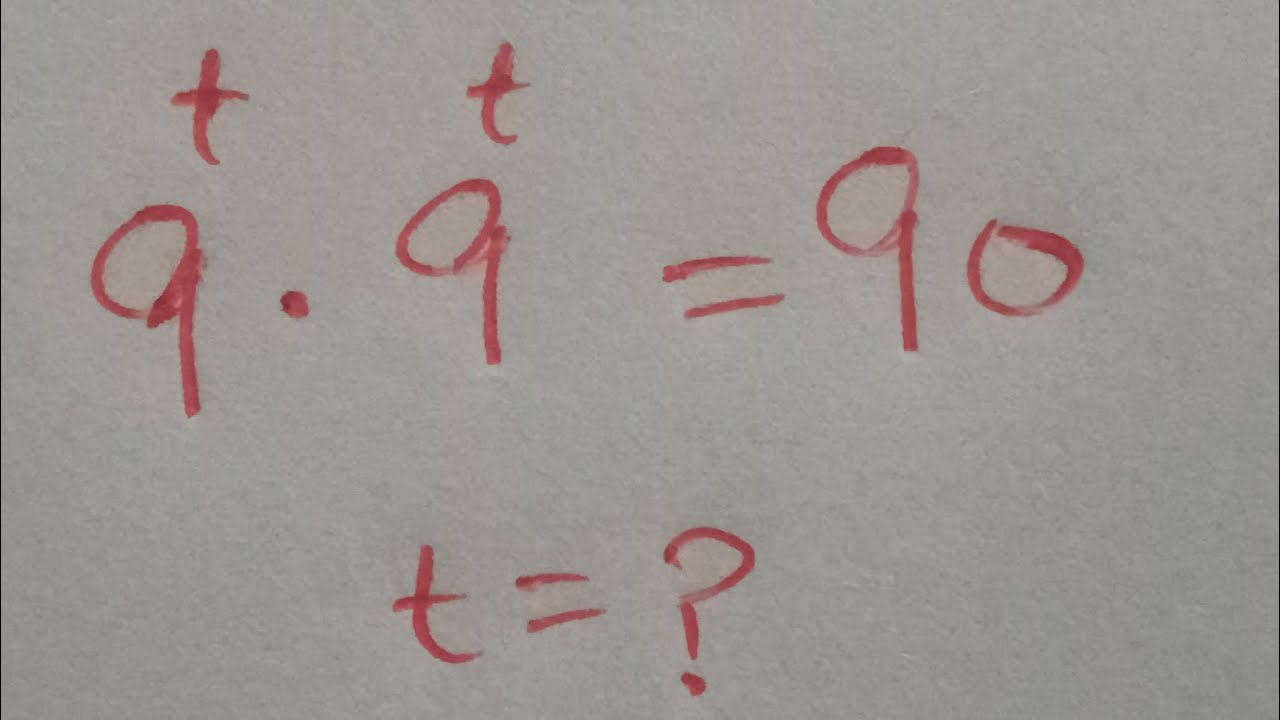 A tricky exponential maths equation||find the value of t=?