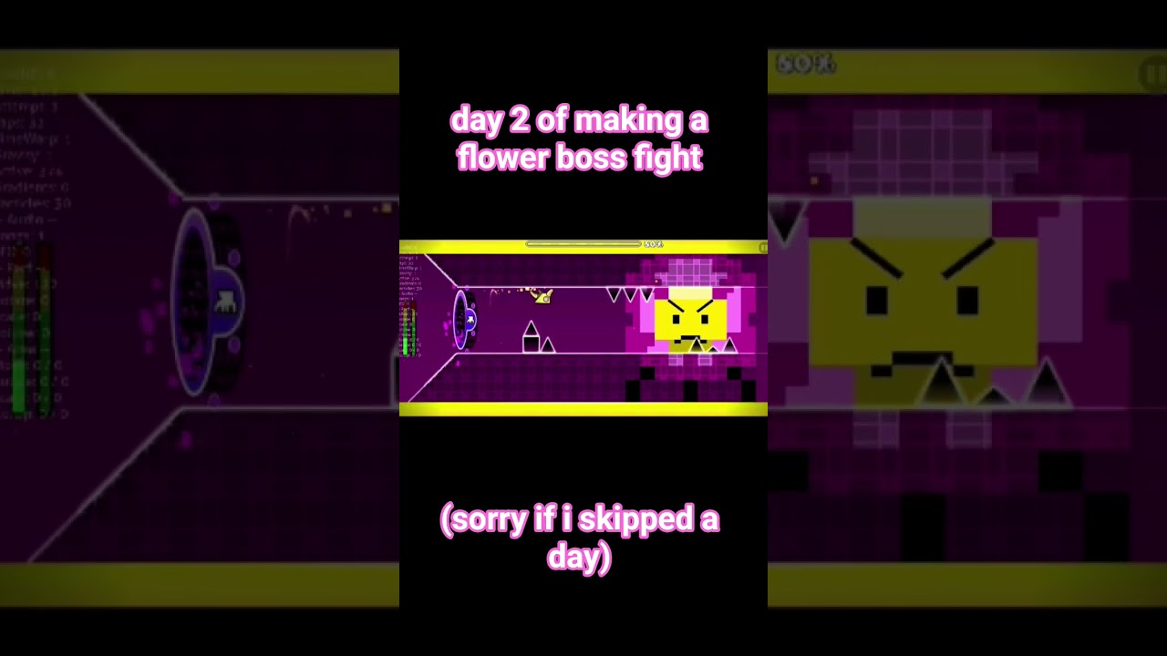 day 2 of making a flower boss fight | #bfdi #flower #geometrydash #level #gd #game #bfb #leveleditor