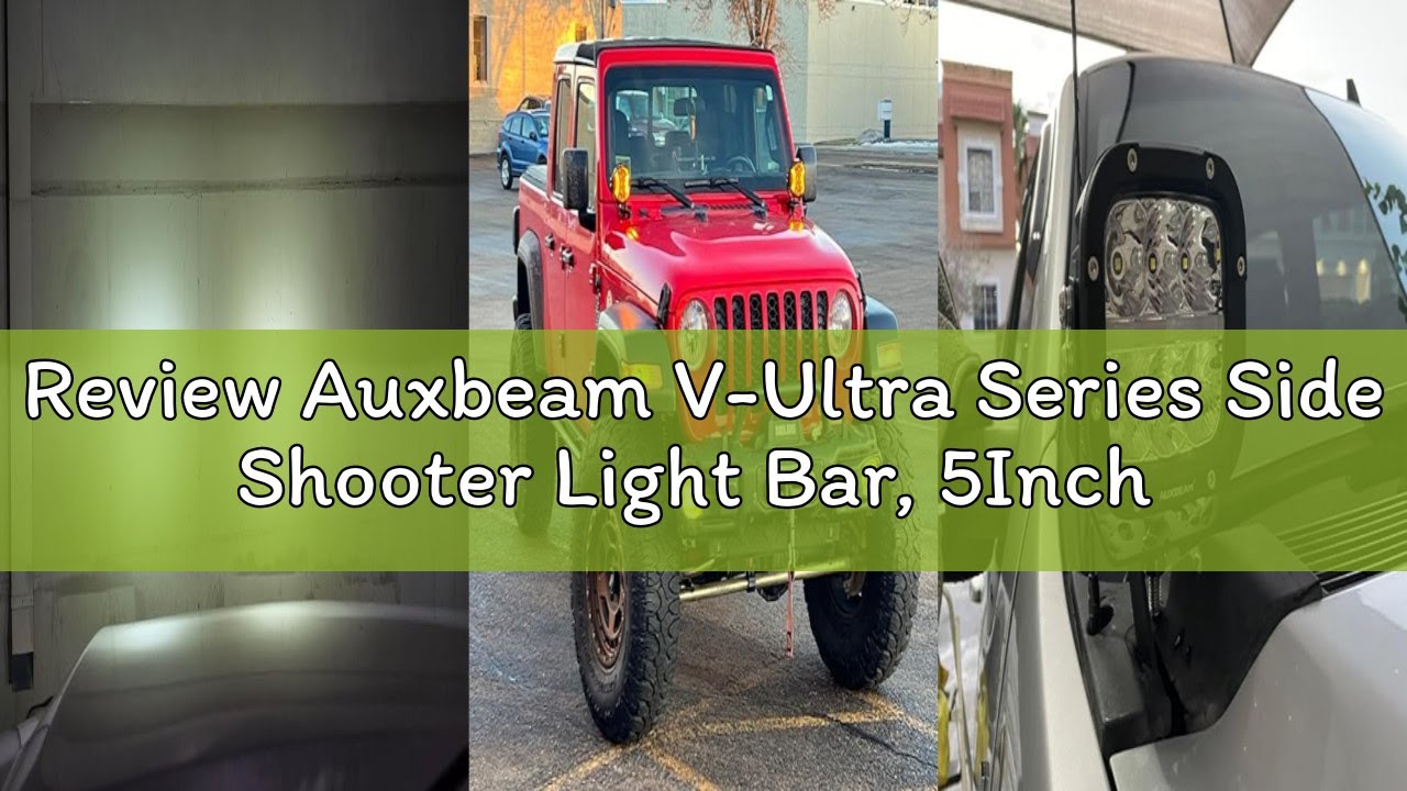Review Auxbeam V-Ultra Series Side Shooter Light Bar, 5Inch 172W Round Offroad Lights LED Pods 20400