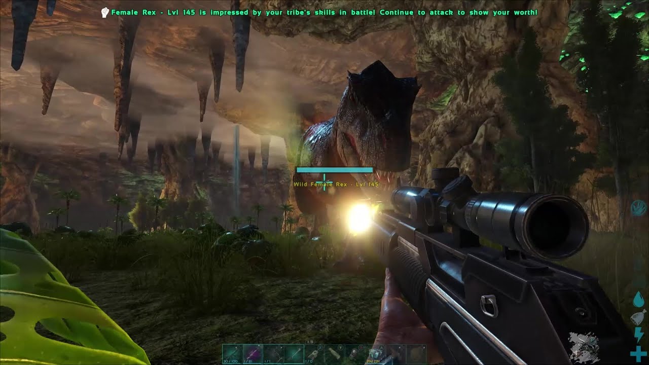 Ark Survival Evolved - Rex Immersive Taming Part 1 in 1st Person - Arkando Servers