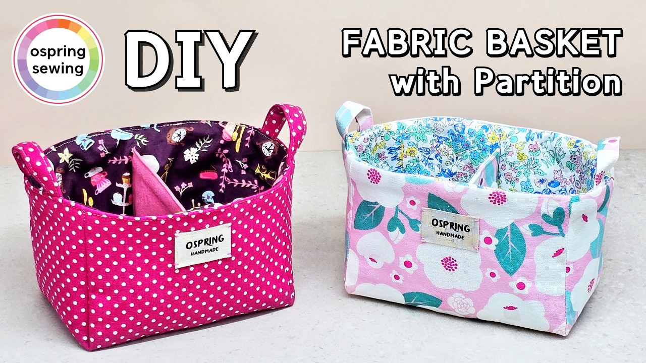 [DIY] Amazing Idea! Partition Fabric Basket Sewing Project 🧺 | Fabric Storage Organizer