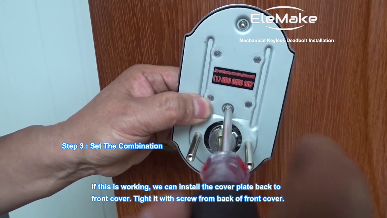 How to install the mechanical door lock deadbolt?