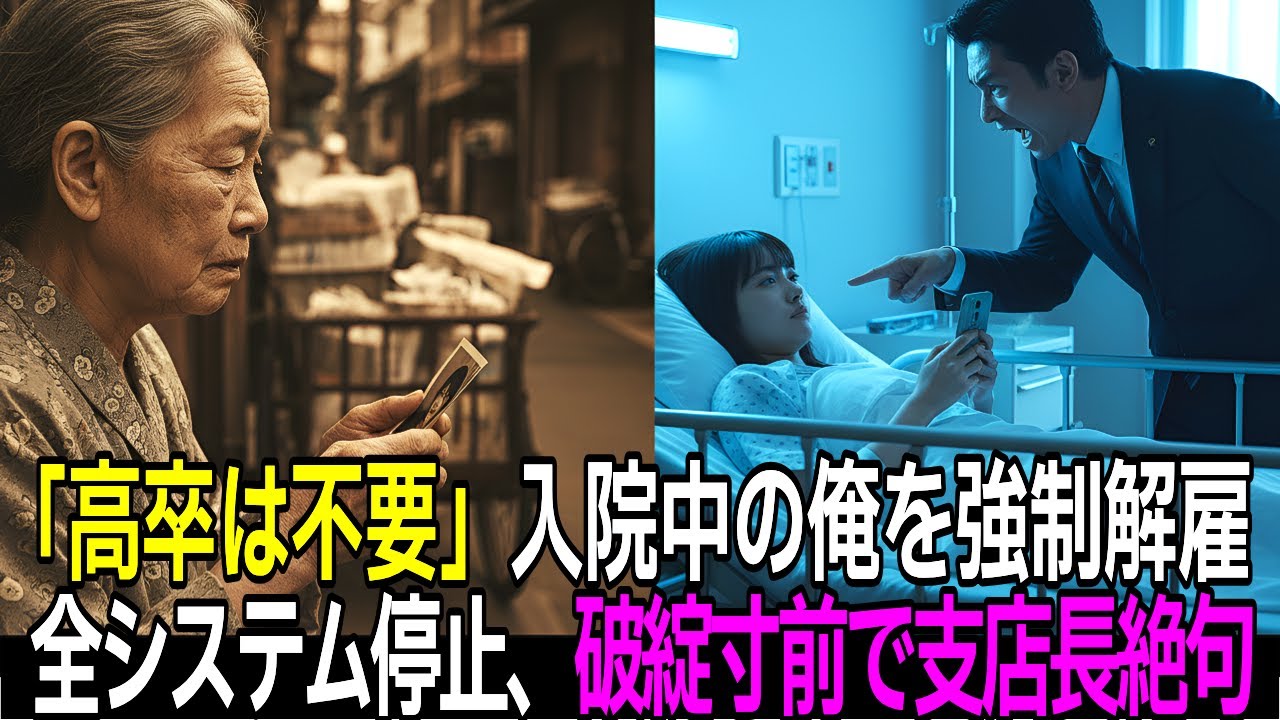 「クビにしとくから一生寝とけw」入院中に嘲笑った部長。実は私だけがシステムの『特許技術者』。削除ボタンを押した直後、銀行システムが完全停止し破綻寸前まで追い込まれた末路… #スカッとする話
