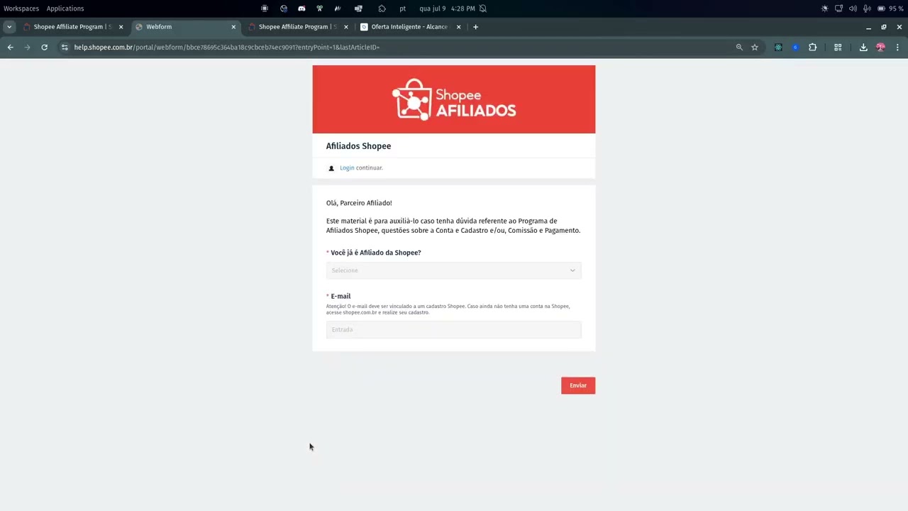 Oferta Inteligente - Configurando a API da Shopee