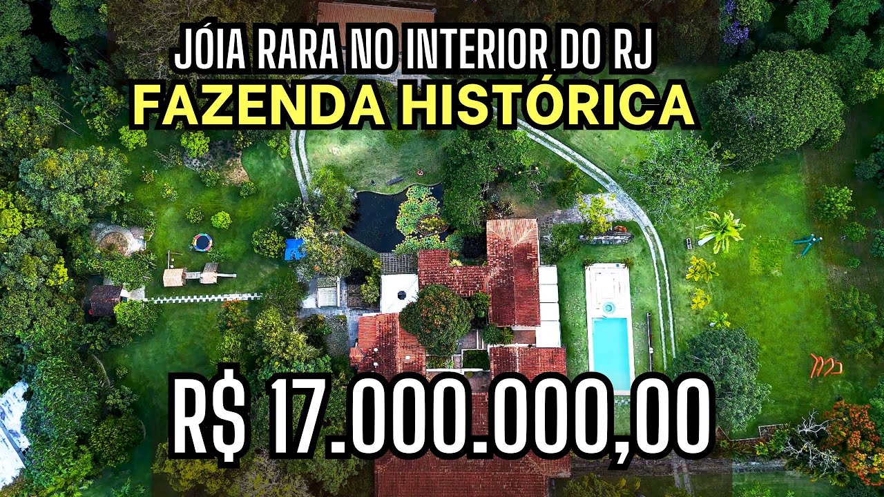 FAZENDA HISTÓRICA à Venda no RJ! Uma Relíquia do Século XIX com Arquitetura Impecável!