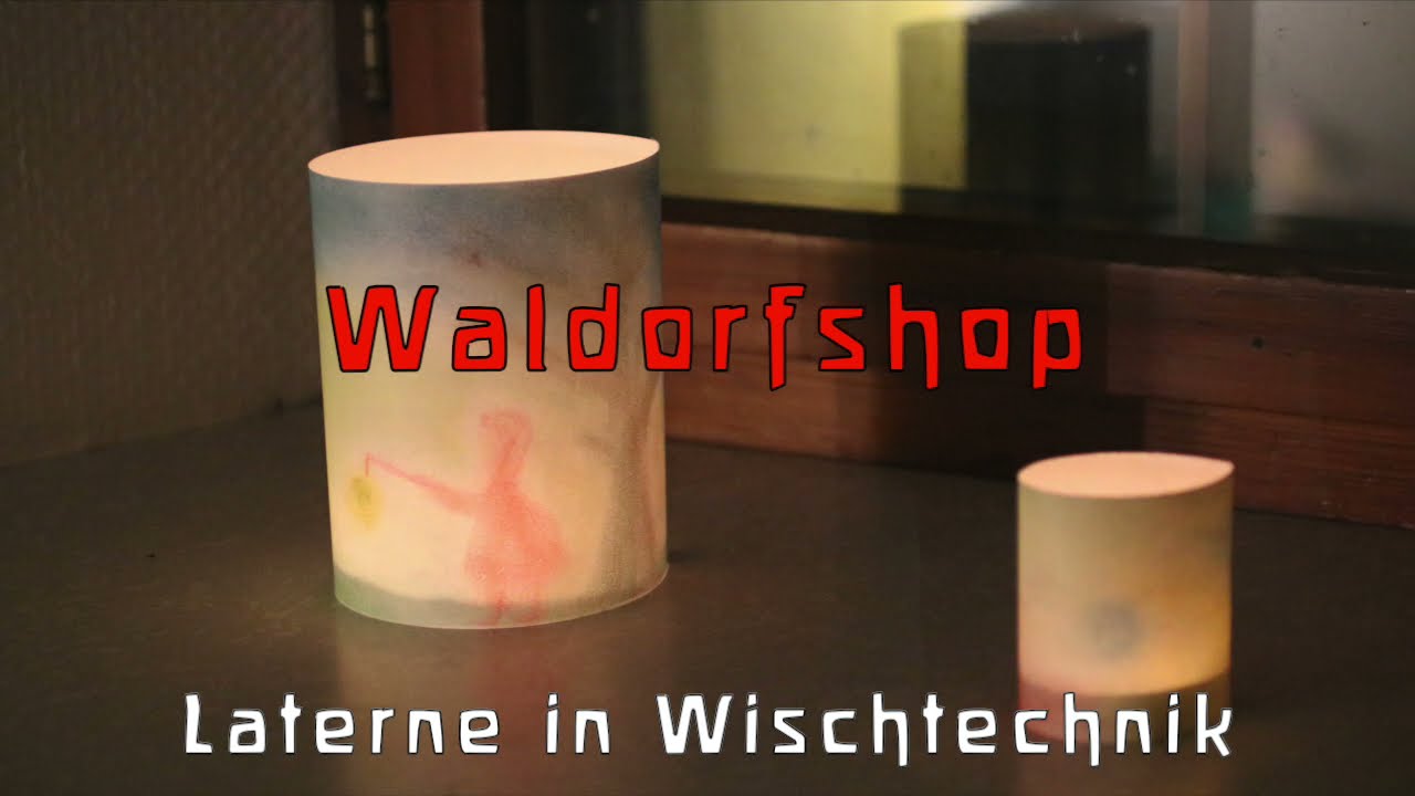 St. Martin Laterne basteln mit der Fingerwischmaltechnik